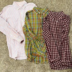 Lot of 3 boys long sleeved, button down shirts (Size 14/16)
